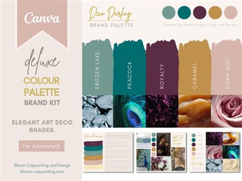 Deluxe Brand Palette Editable Canva Colour Palette With Hex Etsy