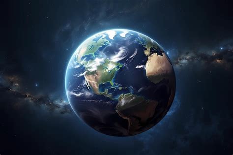 Premium Photo | Realistic earth and space background surrounded by ... 