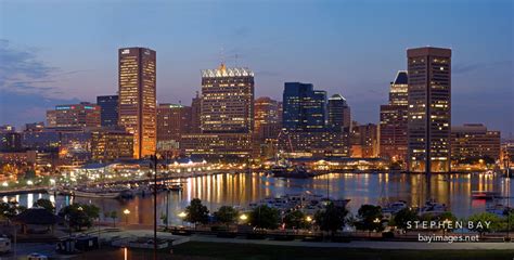 Photo: Baltimore's Skyline at night. Baltimore, Maryland, USA.