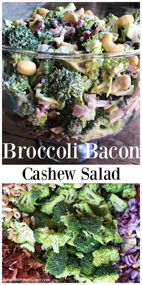 Crowd Pleasing Potluck And Summer Salad Broccoli Bacon Cashew Salad