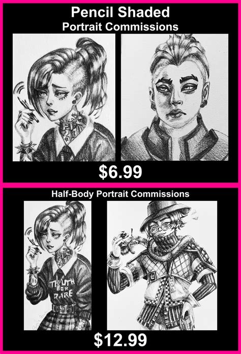 Pencil Shaded Portrait Commissions By Bogglebeam On Deviantart