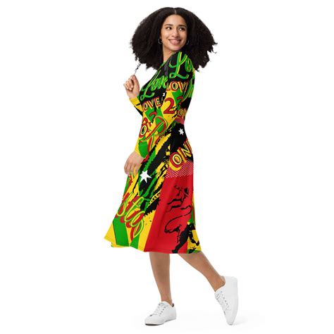 Rasta Reggae Party midi dress -Rastaseed.com