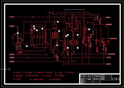 Cad合成氨工带控制点的艺流程图设计说明书 浩思机械模型素材