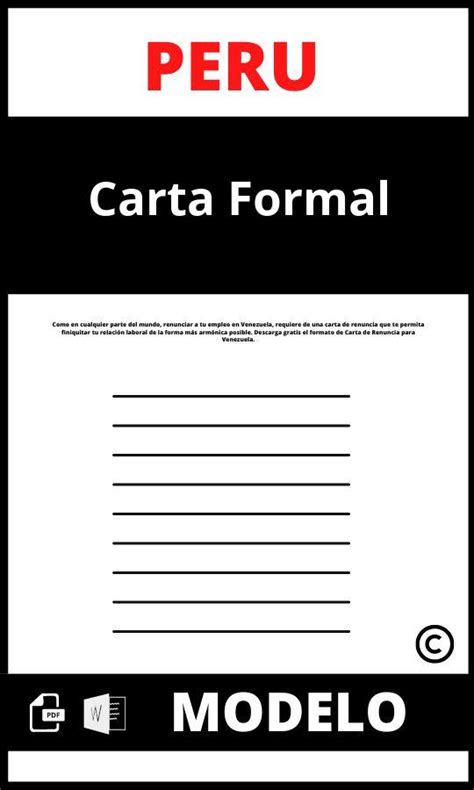 Modelo De Carta Formal