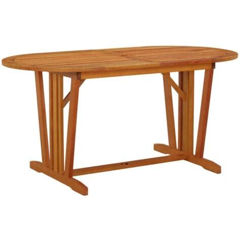 Mesa De Jard N Madera Maciza De Eucalipto X X Cm