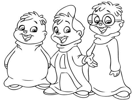 Three Friends - Printable Coloring Image for Kids