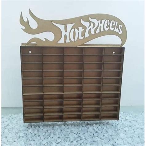 Porta Carrinho Hot Wheels MDF Cru 50 Lugares Shopee Brasil