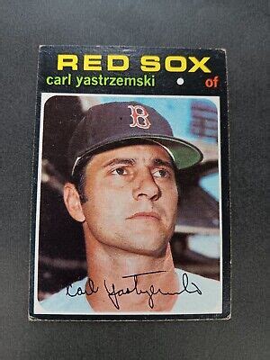 1971 Topps Carl Yastrzemski Boston Red Sox Baseball Card 530 Set Break