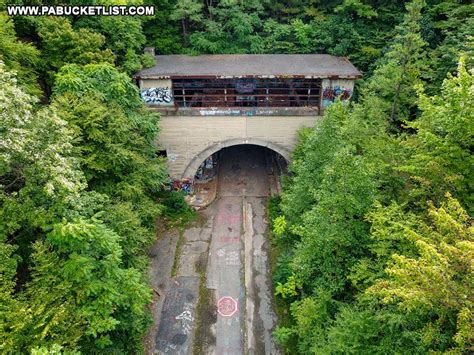 Sideling Hill Tunnel Aerial View Pennsylvania Turnpike Abandoned