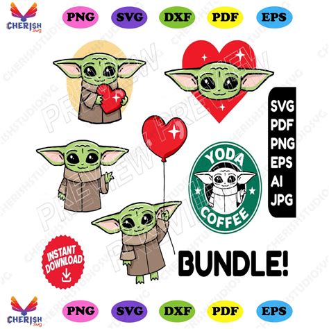 Baby Yoda Svg Star Wars Svg Vector File Love Svg Cherishsvgcricut