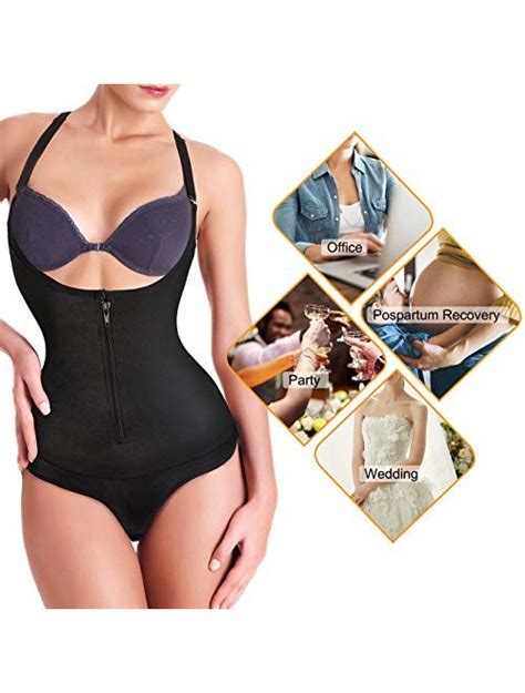 Buy Nebility Women Latex Waist Trainer Bodysuit Slim Zipper And Hook