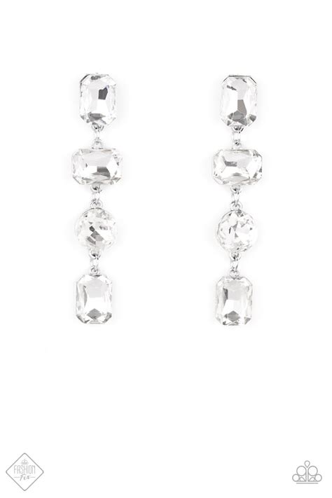 Cosmic Heiress White Paparazzi Earrings Jewelryblingthing