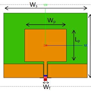 The Geometry Of Rectangular Patch Antenna Fed By CPW B Modifying The