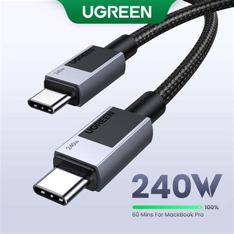 UGREEN 240W USB C To USB C Charging Data Cable USB2 0 Aluminum Shell