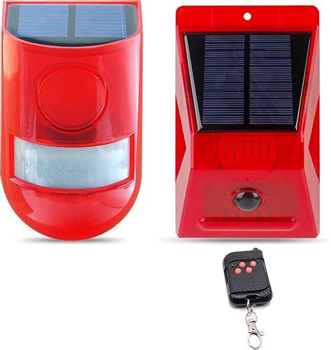 Solar Alarm Light With Motion Sensor Solar Strobe Light With Motion Detector 129db