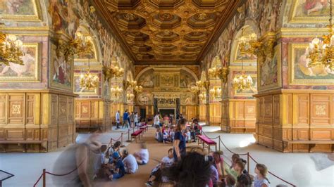 Interiors And Architectural Details Of The Chateau De Fontainebleau In