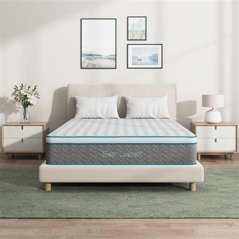 Full Size Mattress, Serweet 12 inch Memory Foam Hybrid Mattress Full, 7 ...