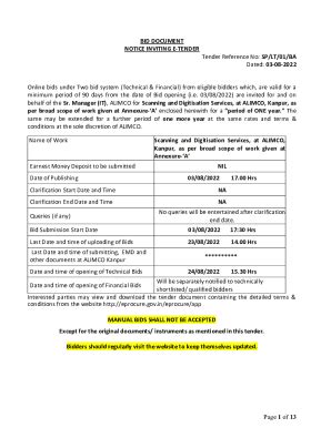 Fillable Online Notice Inviting E Tender File No G Ar Fax