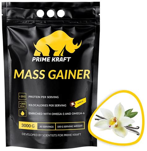 Гейнеры высокоуглеводные Prime Kraft Mass Gainer 3000 г Ваниль