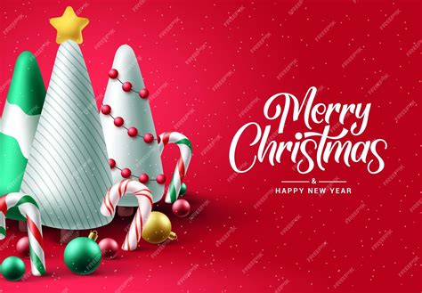 Premium Vector Merry Christmas Text Vector Background Design