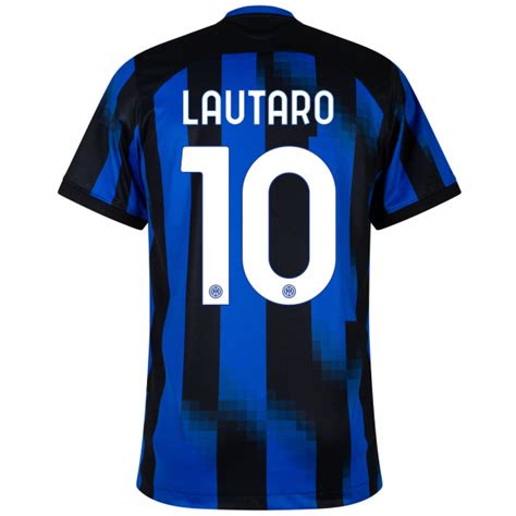 Inter Milan Lautaro 10 Thuis Voetbalshirt 2023 2024 Korte Mouw