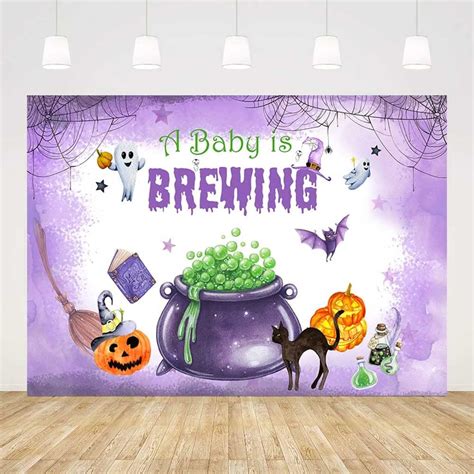 Amazon AIBIIN 7x5ft Halloween Baby Shower Backdrop A Baby Is