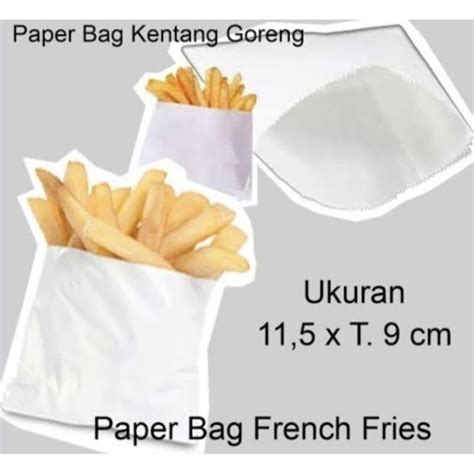 Jual PAPER BAG FRENCH FRIES 100PCS KERTAS KENTANG Shopee Indonesia