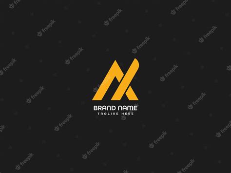 Premium Vector | A letter logo with a letter m on a black background