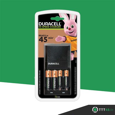 Duracell 45 Min Hi Speed Ladegerät mit 2AA Akkus 1 300 mAh 2AAA