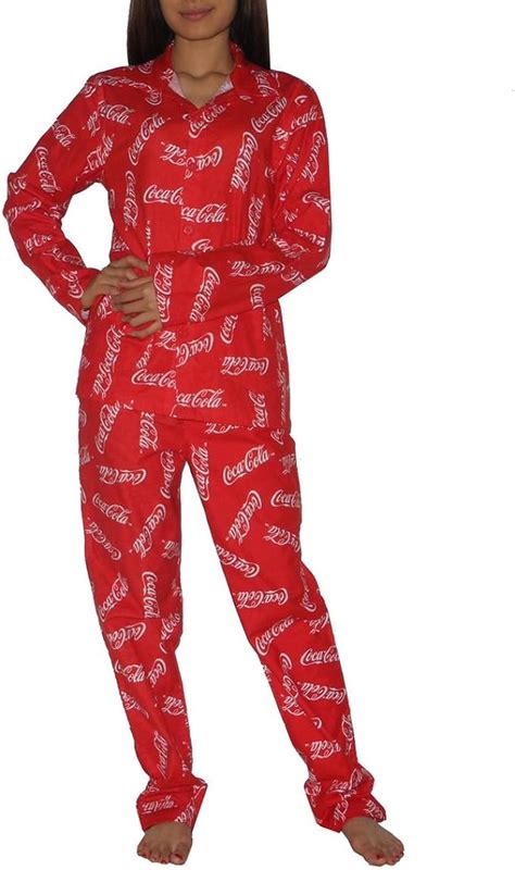 2pc Sleepwear Set Womens Coca Cola Warm Gorgeous Sleepwear Pajama