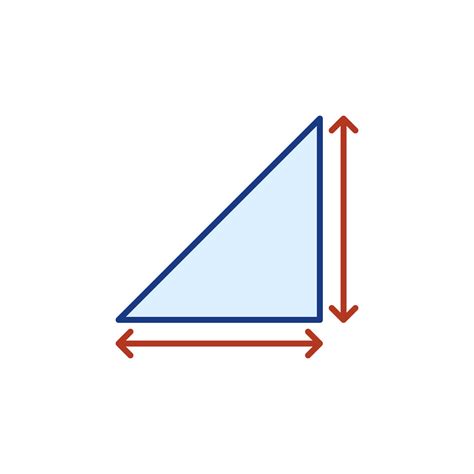 Triangle Dimensions vector concept colored icon or symbol 17505155 ...