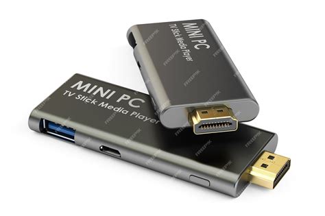 Premium Photo | Mini pc tv dongle sticks 3d rendering