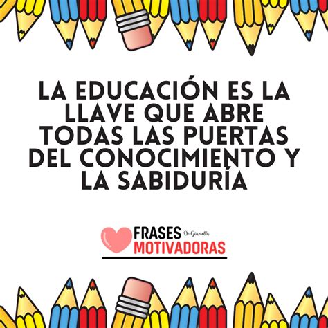 Frases De Educación Motivadoras Bonitas Cortas E Inspiradoras