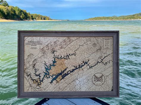 Norris Lake Map Norris Lake Norris Lake Gift Cumberland - Etsy