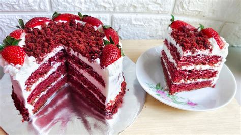 Red Velvet Cake Telur Tanpa Kukus Tanpa Oven Tanpa Mixer Cake In