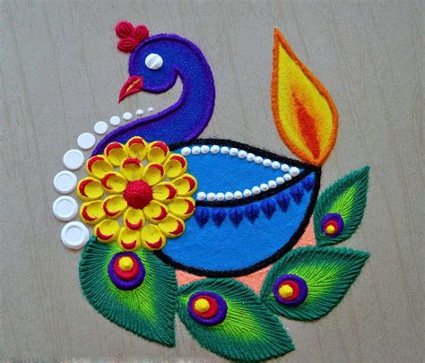 Best Rangoli Designs Of Peacock