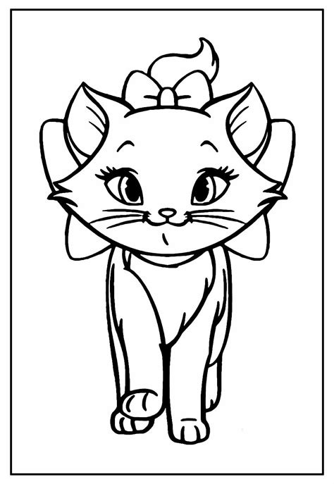 Gatinha Marie Para Imprimir - Desenhos da Gatinha Marie para imprimir e colorir - Pinte Online
