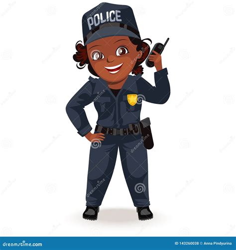 Profissões Não Fêmeas Uniforme Forte Do Agente Da Polícia Da Mulher