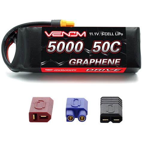 Venom Group DRIVE 50C 3S 5000mAh 11 1V Graphine LiPo 15194 B H