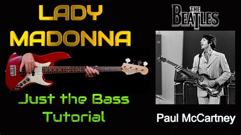 LADY MADONNA Bass Lesson PAUL McCARTNEY Beatles Tutorial YouTube