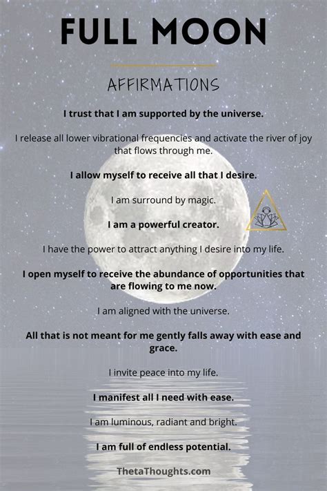 Full Moon Affirmations | Affirmations, Full moon, Full moon quotes