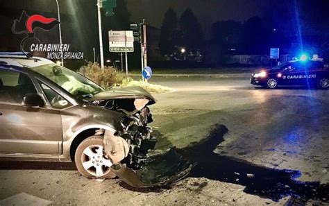 SEREGNO UBRIACO NON DA LA PRECEDENZA E PROVOCA UN INCIDENTE