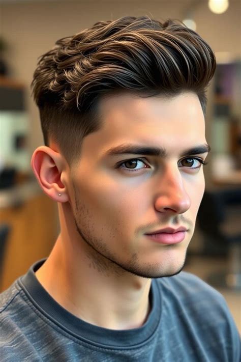 Modern Men Hairstyles Cool Brown Sleek Fade