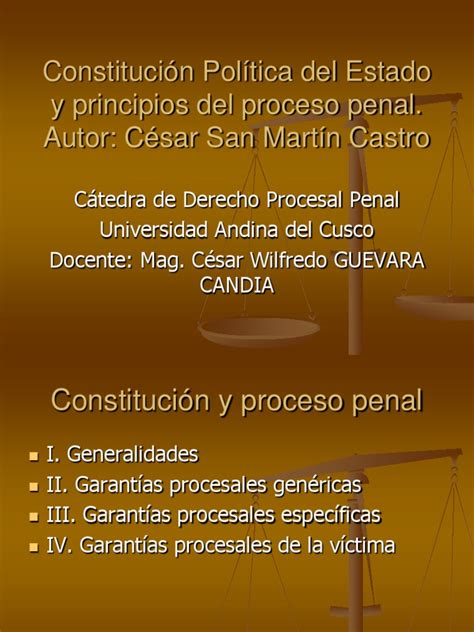 Principios Constitucionales En El Ncpp Derecho Procesal Derecho