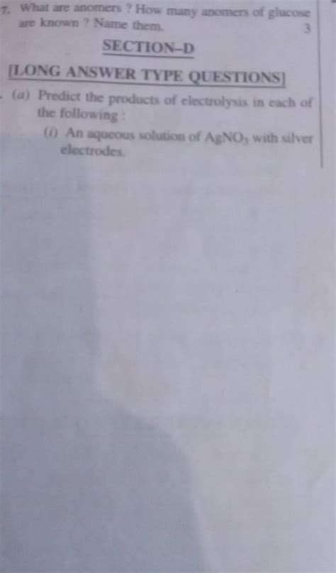 7. What are anomers ? How many anomers of glucose are known ? Name them...