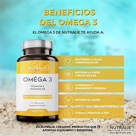 Omega 3 2000mg Vitaminas D3 Y E 1250mg EPA DHA Por Dosis Aceite