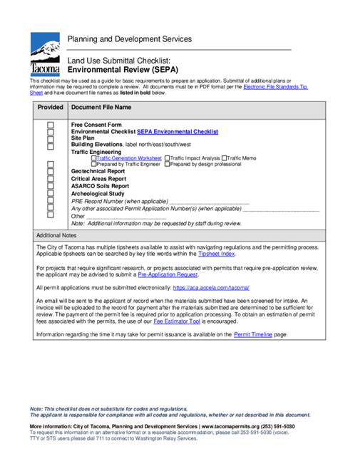 Fillable Online Sepa Checklist Guidance Washington State Department