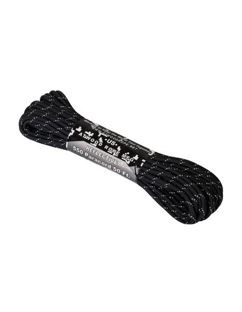 Cuerda Paracord De Helikon Tex Reflective M Negra Tssm