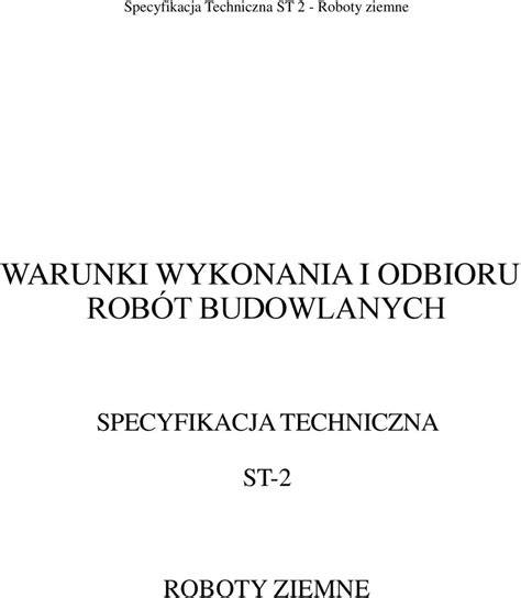 WARUNKI WYKONANIA I ODBIORU ROBÓT BUDOWLANYCH PDF Darmowe pobieranie