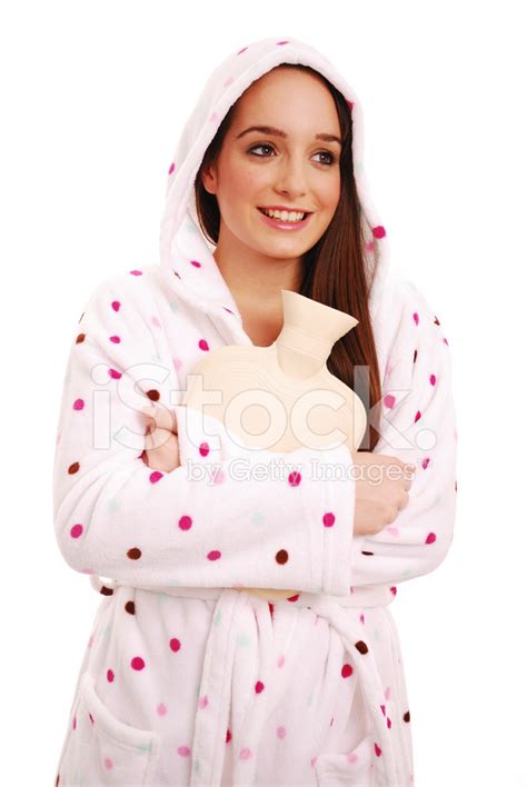 Girl Holding Hot Water Bottle Stock Photo Royalty Free FreeImages